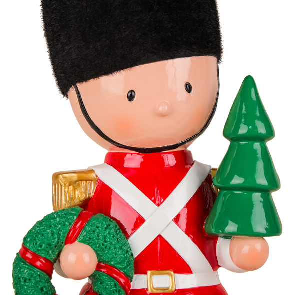 National Tree Company 11 in. Christmas Soldier with Wreath and Tree