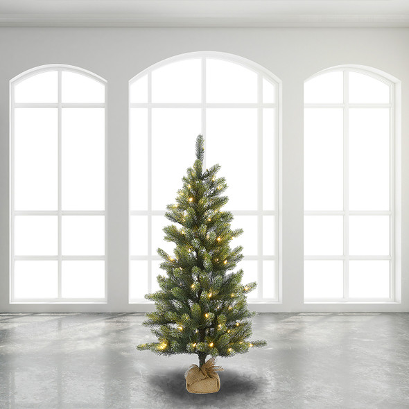 National Tree Company 4.5 ft. Trinity Spruce Christmas Tree with 100 LED Lights
