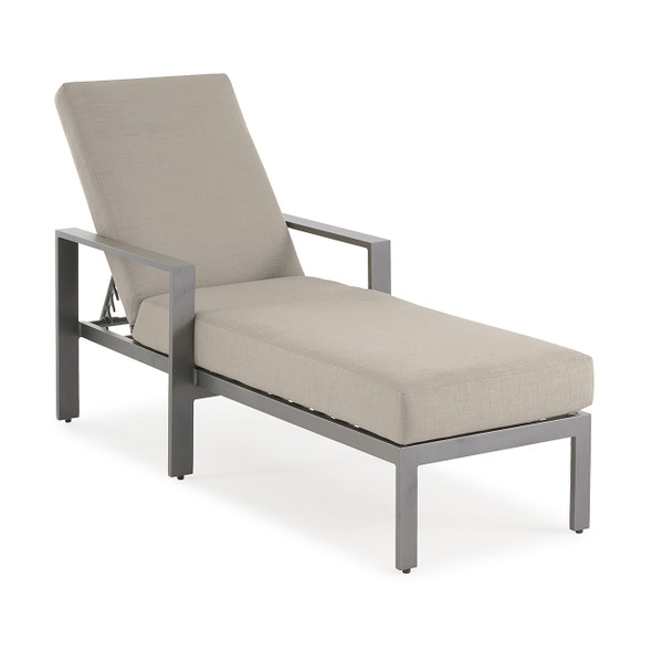 Soho Slate Grey Aluminum with Cushion Chaise Lounge