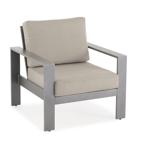 Soho Slate Grey Aluminum with Cushion Club Chair