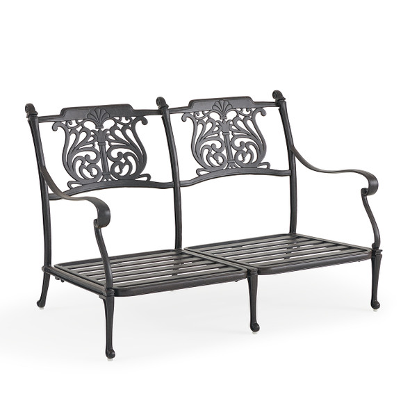 Naples Aged Bronze Cast Aluminum Estate Loveseat