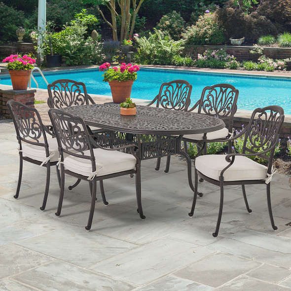 Cast aluminum patio dining shop sets clearance