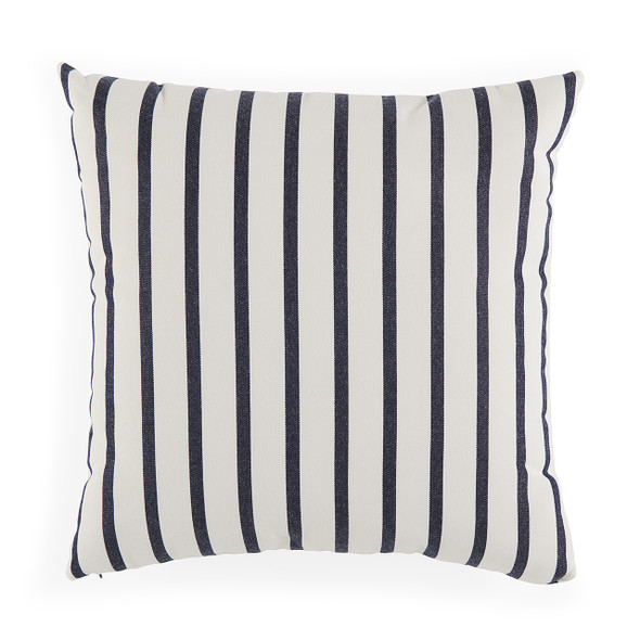 Lido Indigo 18 in. Sq. Stripe Throw Pillow