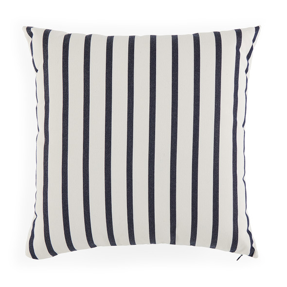 Lido Indigo 18 in. Sq. Stripe Throw Pillow