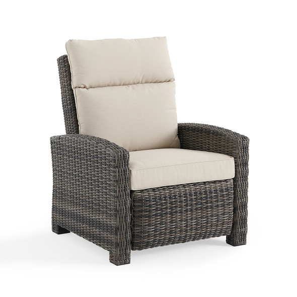 Rio Silver Oak Outdoor Wicker with Cushions Recliner