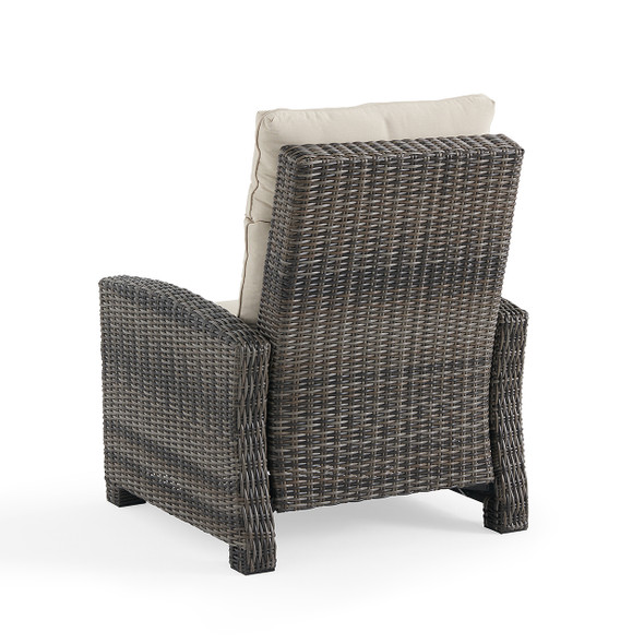 Rio Silver Oak Outdoor Wicker with Cushions Recliner