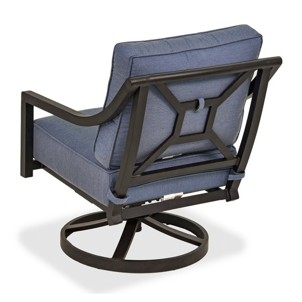 Hill Country Aged Bronze Aluminum with Cushions Swivel Club Rocker -