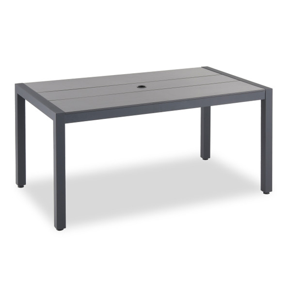 Miami Dark Grey Aluminum 63 x 36 in. Dining Table -