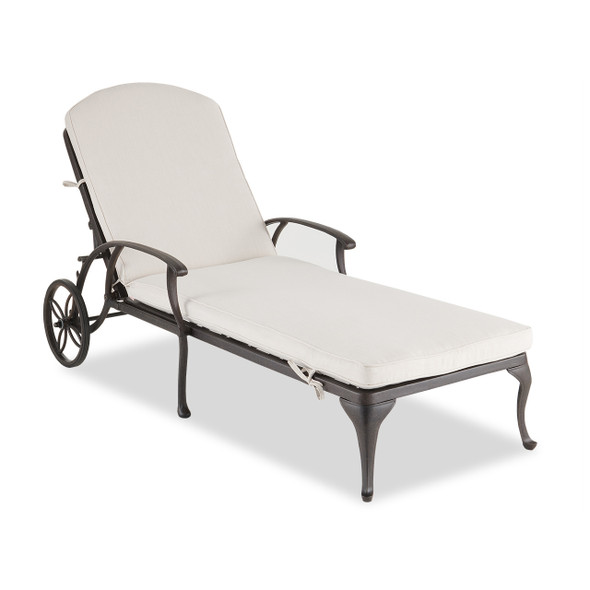 Cadiz Cast Aluminum with Cushion Chaise Lounge -