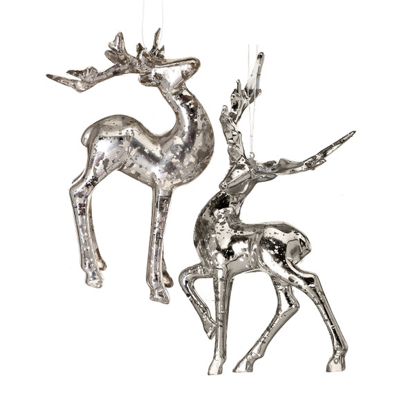 In-Store Only - 5.5 in. Acrylic Mercury Deer Ornament, Assortment of 2 In-Store Only - 5.5 in. Acrylic Mercury Deer Ornament, Assortment of 2