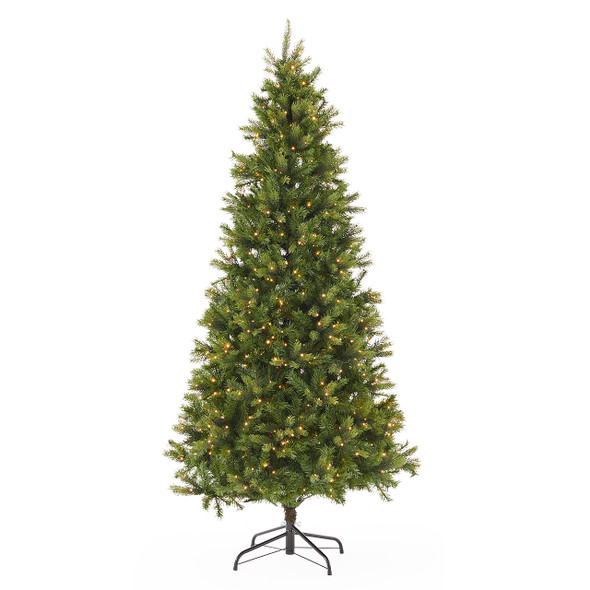 7.5 ft. Balsam Fir Slim Christmas Tree with 750 Twinkling Dual LED Lights