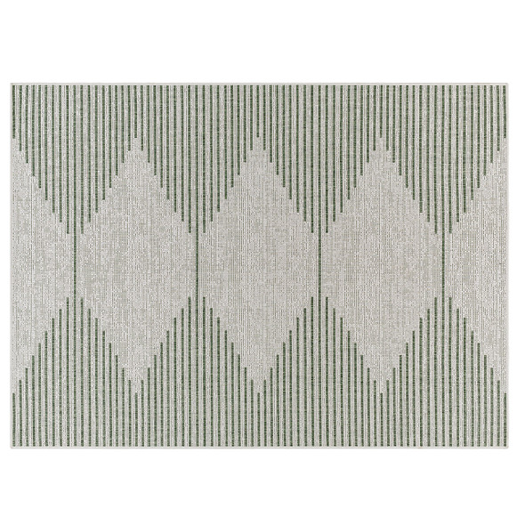 Reverse Green Stripes Rug Reverse Green Stripes Rug