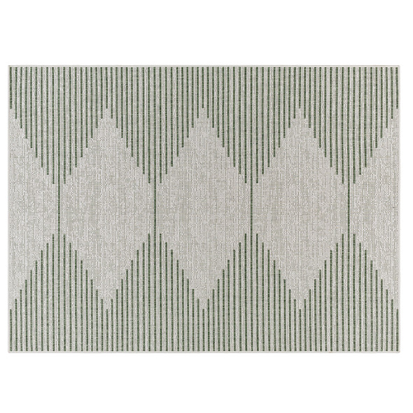 Reverse Green Stripes Rug