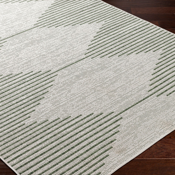 Reverse Green Stripes Rug