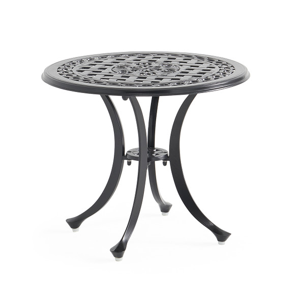 Tivoli Matte Black Cast Aluminum 22 in. D Side Table Tivoli Matte Black Cast Aluminum 22 in. D Side Table