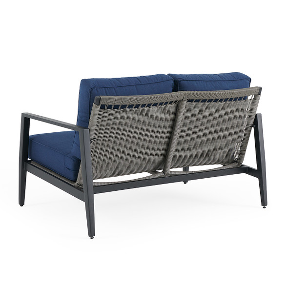 Portofino Husk Midnight Aluminum with Cushions Loveseat Portofino Husk Midnight Aluminum with Cushions Loveseat