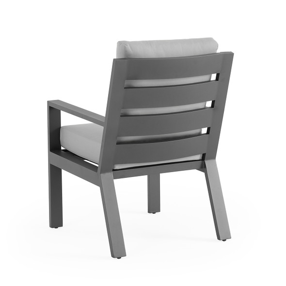 Montecito Charcoal Aluminum with Cushions Dining Chair