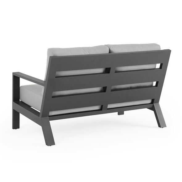 Montecito Charcoal Aluminum with Cushions Loveseat