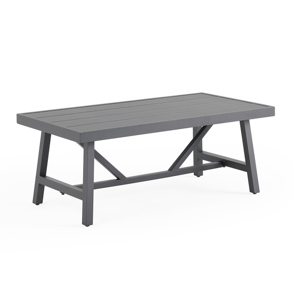 Montecito Charcoal Aluminum 48 x 26 in. Coffee Table Montecito Charcoal Aluminum 48 x 26 in. Coffee Table