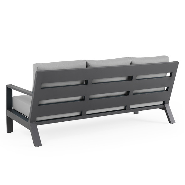 Montecito Charcoal Aluminum with Cushions Sofa