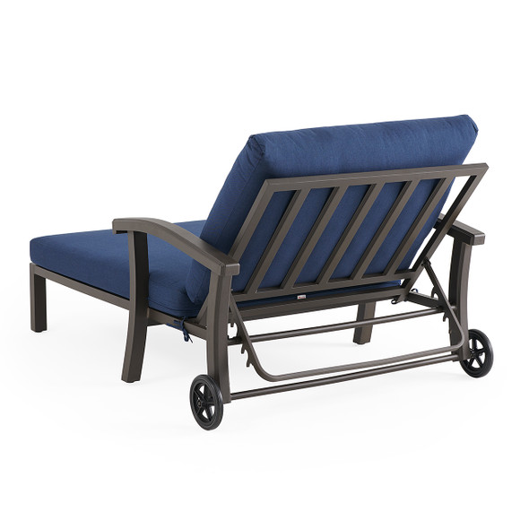 Fairmont Aged Bronze Aluminum with Cushions Double Chaise Lounge Fairmont Aged Bronze Aluminum with Cushions Double Chaise Lounge