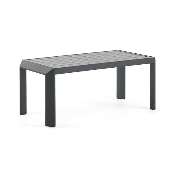 St. Lucia Midnight Aluminum 43 x 22 in. Slat Top Coffee Table St. Lucia Midnight Aluminum 43 x 22 in. Slat Top Coffee Table