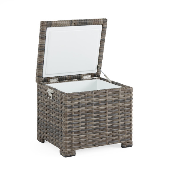 Sonoma Husk Outdoor Wicker 25.5 x 22 in. Rectangular Ice Bucket End Table Sonoma Husk Outdoor Wicker 25.5 x 22 in. Rectangular Ice Bucket End Table