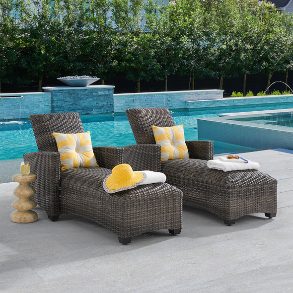 Tribeca Husk Outdoor Wicker with Concealed Cushions 2 Piece Chaise Lounge Set Tribeca Husk Outdoor Wicker with Concealed Cushions 2 Piece Chaise Lounge Set