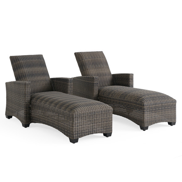 Tribeca Husk Outdoor Wicker with Concealed Cushions 2 Piece Chaise Lounge Set Tribeca Husk Outdoor Wicker with Concealed Cushions 2 Piece Chaise Lounge Set