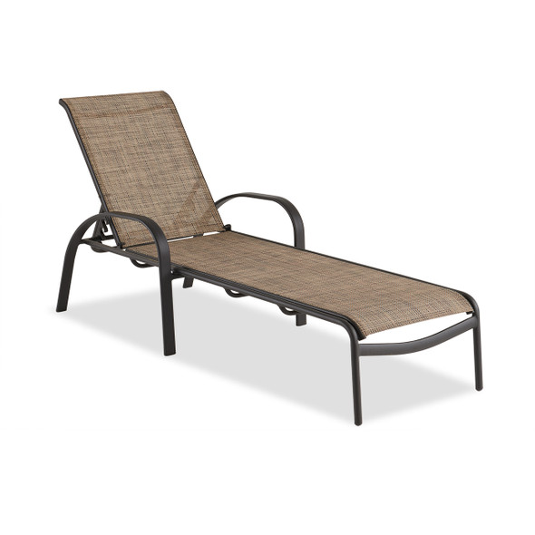 Malibu Java Aluminum with Desert Wicker Sling Chaise Lounge Malibu Java Aluminum with Desert Wicker Sling Chaise Lounge