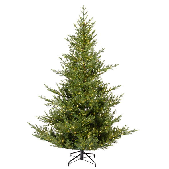 7.4 ft. Norway Spruce Classic Christmas Tree with 1000 Micro LED Clear Lights 7.4 ft. Norway Spruce Classic Christmas Tree with 1000 Micro LED Clear Lights
