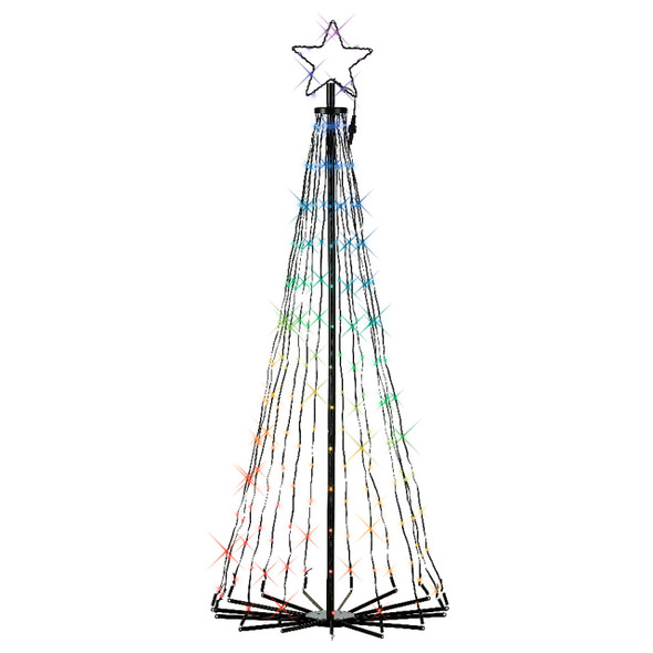 4.9 ft. Color Changing Cone Tree with 205 LED Multicolor Lights