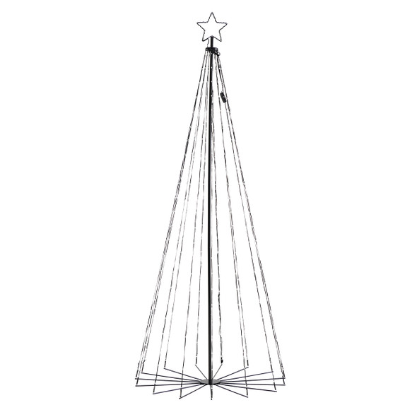 7.9 ft. Color Changing Cone Tree with 355 LED Multicolor Lights