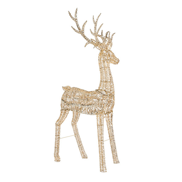 8.9 ft. Gold Tinsel Reindeer with 5200 Warm White Lights