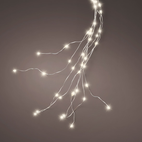 7.9 ft. 832 Bunch Micro Warm White LED Lights with 16 Silver Wire Strings