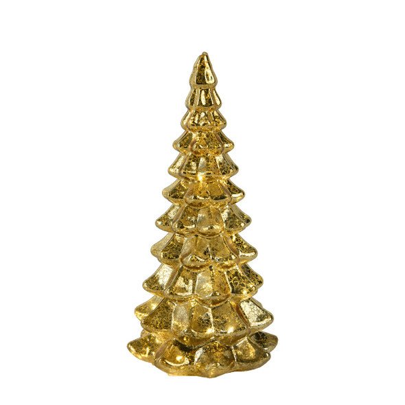 Glass Christmas Tree Decor with Steady Warm White Lights