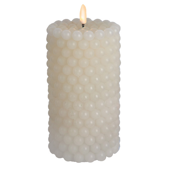 LED Flicker Flame Bubble Pillar Candle