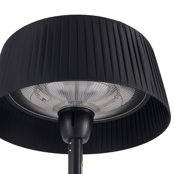 88 in. Matte Black Shade 1500 Watt Electric Patio Heater 88 in. Matte Black Shade 1500 Watt Electric Patio Heater
