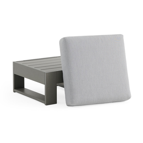 Montauk Polymer with Cushion Ottoman