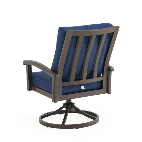 Fairmont Aged Bronze Aluminum with Spectrum Indigo Cushion Swivel Rocker