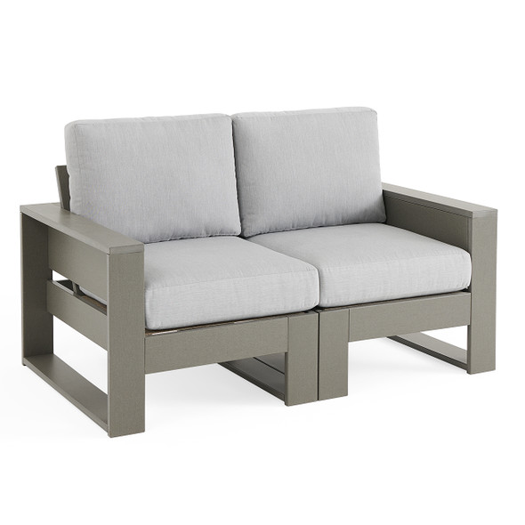 Montauk Polymer with Cushions Modular Loveseat