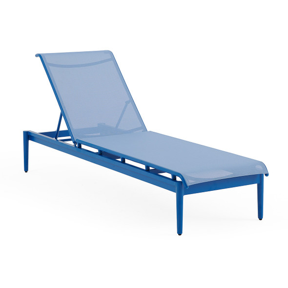 West Palm Air Blue Aluminum with Pacific Blue Sling Chaise Lounge