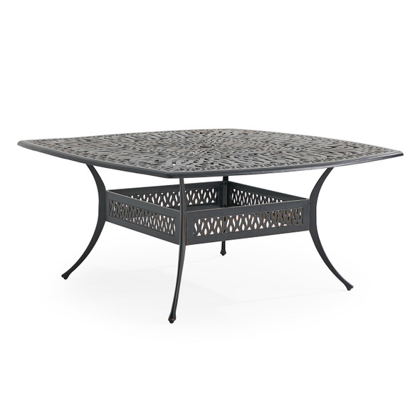 Roma Black Gold Cast Aluminum 64 in. Sq. Dining Table