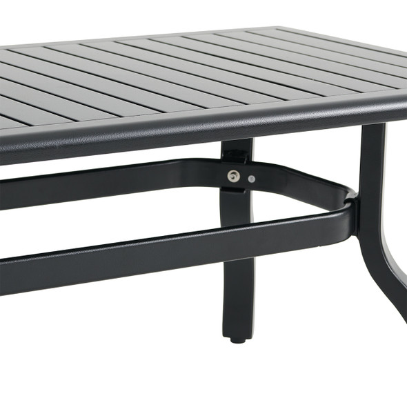 Siena Coal Aluminum 46 x 26 in. Coffee Table