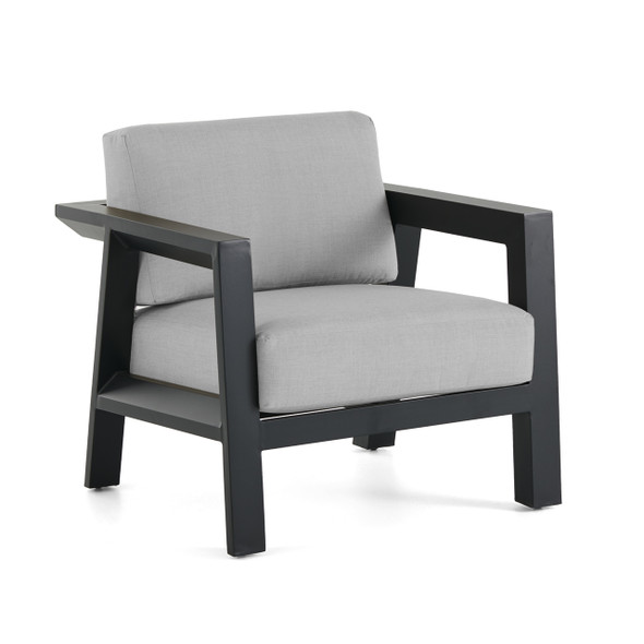 St. Lucia Midnight Aluminum with Cushions Club Chair -