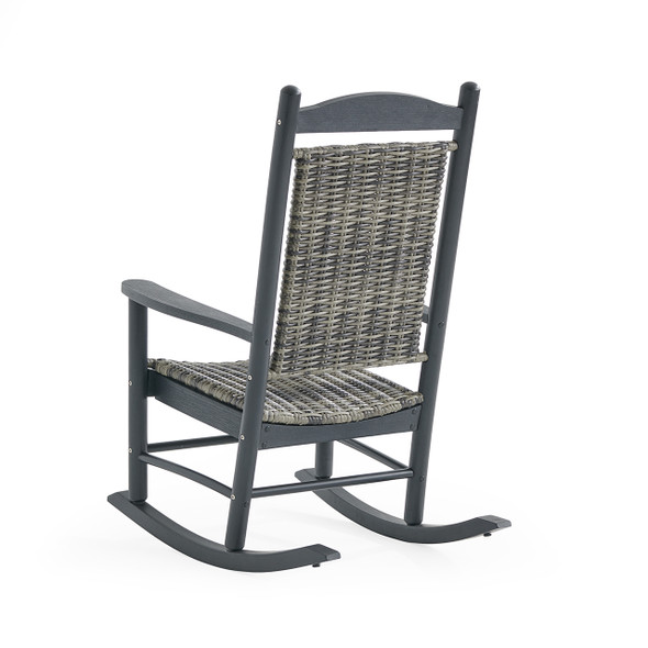 Lakeside Polymer and Woven Porch Rocker