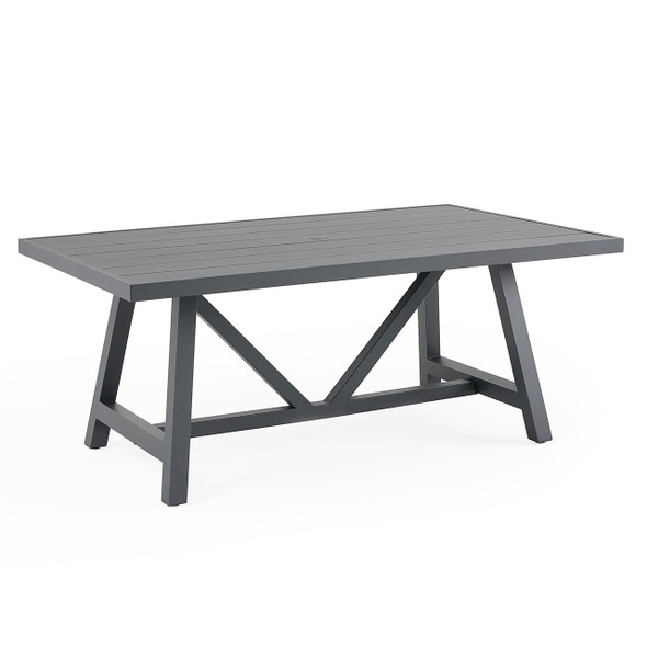 Montecito Charcoal Aluminum 70 x 40 in. Dining Table