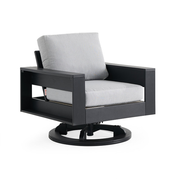 Montauk Polymer with Cushions Swivel Club Rocker
