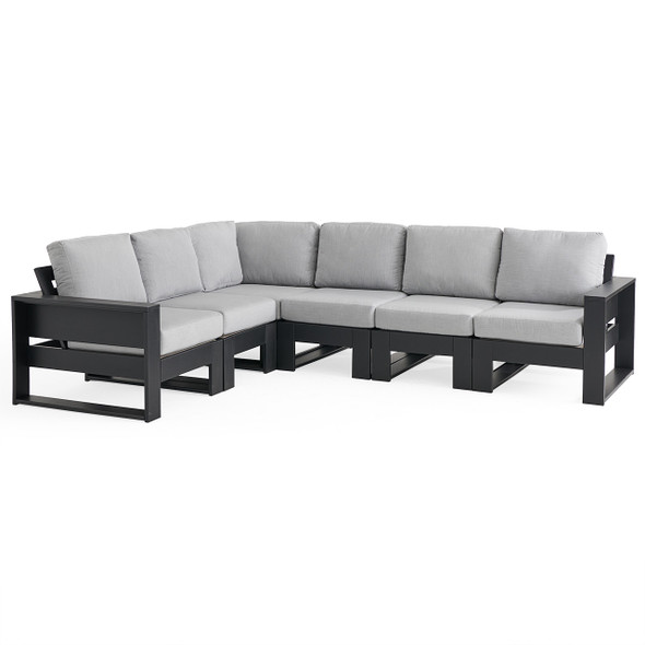 Montauk Polymer with Cushions 6 Piece Modular Sectional