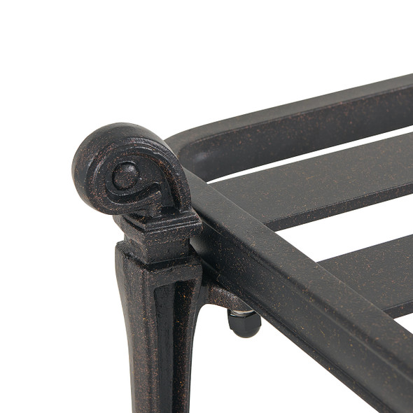 Naples Aged Bronze Estate Cast Aluminum Ottoman